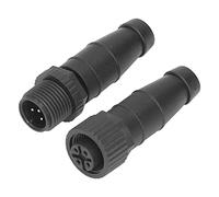 NIUDEYROE 2pcs Male Female Terminators, NMEA 2000 Certified Terminating Kit, ABS Black Oil Heatproof Universal Terminator for Yacht Accessories, Includes Male and Female Resistor T