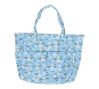 NIUDEYROE Knitting Project Supplies Bag, Large Capacity Crochet Bag for Hooks Needles Yarn, Travel Knitting Storage Bag with 6 Pockets, Portable Luggage Organizer for Women Crafters
