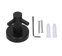 NIUDEYROE Matte Black Towel Hanger, Wall Mounted Clothes Hook, 304 Stainless Steel Key Hat Bag Hanger with Screws for Bathroom Bedroom Kitchen, Durable and Rustproof