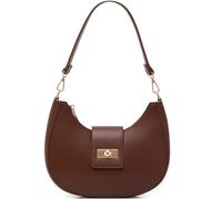 NIUEIMEE ZHOU Crescent Shoulder Bag for Women Retro Vegan Leather Crossbody Bags Tote HandBag Underarm Purses, Brown, 9.8" x 5.5" x 2.5", handle 11.4", Shoulder Bag