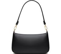 NIUEIMEE ZHOU Shoulder Bag for Women Retro Vegan Leather Classic Clutch Tote HandBags Purses with Zipper Closure, Black, S, Shoulder Bag