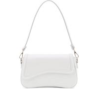 NIUEIMEE ZHOU Small Shoulder Bag for Women Retro Vegan Leather Crossbody Bags Tote HandBag Underarm Purses, White
