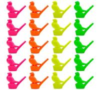 Niuhong 20 Pcs Pipes Birds Can Fill Water Whistle Bird Fun Colors Noisemaker Children Play Noise Party Plastic Cute Musical Toys Gifts Birthday Carnival (A)