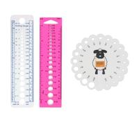 Niuhong 3 Pcs Needle Gauge Work Knitting Sewing Ruler Precision Knitting Needle Size Home Sewing Knitting Needles Home Ruler Needle Stencil Precision Ruler (A)