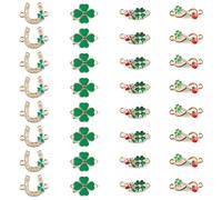 Niuhong CHARM 32Pcs Four Leaf Clover Ladybird Jewellery Connectors DIY Crafts Pendant