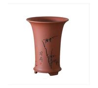 NIUHUAHUI Flowerpot, Plant Pots Orchid Alabaster Ceramic Flower Green Cultivation Planters for Indoor Outdoor Garden(Red)