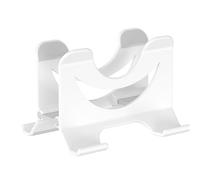 NIUHUAHUI Laptop Stand, Vertical Laptop Stand for Desk,Auto Lock Plastic Notebook Stand with Side Shelf(White)