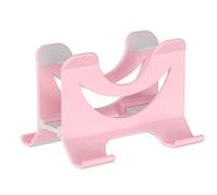 NIUHUAHUI Laptop Stand, Vertical Laptop Stand for Desk,Auto Lock Plastic Notebook Stand with Side Shelf(Pink)