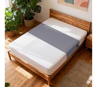 NIULAFR Grounding Sheets Half Size for Better Sleep - Premium Cotton + Silver Fiber Earth Connect Grounding Flat Sheet for Bed, Stress Relief (Grey,Half, 35x90in)