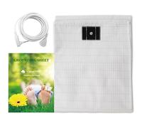 NIULAFR Grounding Sheets Half Size for Better Sleep - Premium Cotton + Silver Fiber Earth Connect Grounding Flat Sheet for Bed (White,Half, 35x90in)