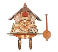 NiuLifeya Cuckoo Clock for Wall Art, Wooden Vintage Bird Clock with Adjustable volume knob, Battery Operated Hanging Cuckoo Pendulum for Hotels, Offices, Living Rooms, Bedrooms Decor