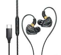 NiuLumea 1.2m for Type C Wired Headphones for hifi Audio 1.2m for Type(C) | Graphene diaphragm, ABS housing, lightweight design, for durable 1.2m cable, black finish