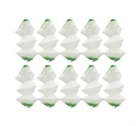 NiuLumea 10 Pack Three-Layer Camping Lamp Shades Gas & Kerosene Lanterns, Foldable Polyester Mesh Cover Outdoor Hiking Light, Green(rope)