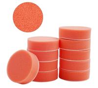 NiuLumea 10 Pcs 75mm for Orange Sponge Polishing Pads for Car Polisher, 25mm Thick Round Waxing Pad Set Polishing Liquids and Pastes
