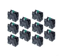 NiuLumea 10 Set Pushbutton Switch Auxiliary Contacts 10A Copper Normally Open Closed XB2 BE101C BE102C 22mm Hole Size(ZB2-BE101)