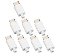 NiuLumea 10pcs Male for Circuit Board Welding - USB C Connector 3.1 High Data Lines for Custom Cable Making Black or White Case Kit(White)