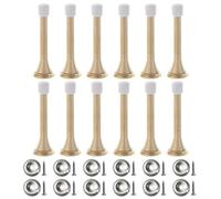 NiuLumea 12-Pack for Heavy Duty Spring for Door Stopper for Walls and Doors, Stainless Steel with Head, 8.5 x 2.5 cm, 1-Minute Installation, Satin Nickel & Brushed Finishes