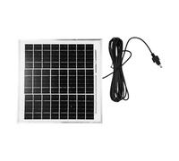 NiuLumea 12V Solar Powered Exhaust Fan for Wall Vent with Check Valve, 4/6/8 inch ABS Fire- Air Blower, Energy-Saving DC Motor, 240x240mm Panel