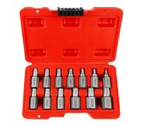 NiuLumea 13 Pcs Screw Extractor Set with Hex Bits for Broken Rusted Bolts and Nuts, 1/8 to 1/2 Inch, Spiral Groove for Easy Removal, Metal Construction