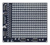 NiuLumea 16x16 LED Display for SMD Soldering Kit DIY Electronics Practice Board with 300 Components Automatic Animation Playback 5V DC