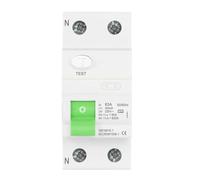 NiuLumea 1P+N RCCB Leakage Circuit Breaker, 100mA, 2P, 6000V Impulse Withstand Voltage, for Protection Against Electric Shocks, White