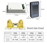 NiuLumea 2.4-Inch Color Screen Wireless Battery Monitor with Voltage, Current, Temperature and Coulomb Meter Remote 2.4G Data Transmission up to 120V 500A