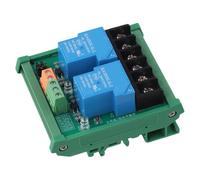 NiuLumea 2 Channel DIN Rail Relay Board with LED Indicator, 10A 250VAC/30VDC, Screw Terminal Input, for DC5V/12V/24V Electromagnetic Interface Module
