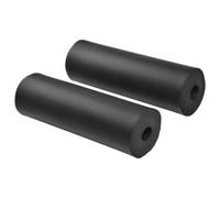 NiuLumea 2 Pack Leg Extension Foam Pads for Replacement Weight Bench Inversion Table, High Density Foot Roller Covers 20-22mm Tube, Black