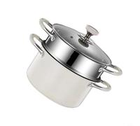 NiuLumea 2-Tier Titanium Steamer Pot, Non- Soup Stew Pan with for Dual Handles, Safe - Cookware for Induction Hob, 30x24x25cm