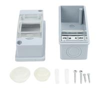 NiuLumea 2 Way Garage Consumer Unit for Mini Fuse Box 40A 30mA RCD + 2 MCB IP65 Waterproof Plastic Enclosure White
