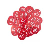 NiuLumea 20pcs Colorful Number Card Key Identifiers Plastic Beehive Label Stickers, 1 C20 Numbered Tags Hive Management, 3.5 x 3.5 cm