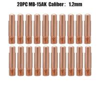 NiuLumea 20pcs Welding Torch Nozzle for MB-15AK, 0.6/0.8/0.9/1.0/1.2mm Aperture, Copper Alloy Material, High Dimensional Accuracy, Compatible with MIG/MAG Welding Torch