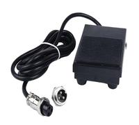 NiuLumea 3-Pin Foot Pedal Switch for TIG ATGW Plasma Spot Welding Cutter, SPDT 1NO 1NC, 2M Cable with Aviation Socket GX20 Connector, Metal Body with Rubber Top and Bottom