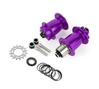 NiuLumea 32H for Dirt Jump for Bike Hub with 16T Single Speed Freewheel, Front 100mm Rear 135mm, for CNC Aluminum Alloy, 6 Sealed Bearings, 14G Spokes, Anodized Finish, BlackPurpleRed