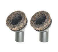 NiuLumea 35mm Nozzle Tool for Karcher T7 T11 T14 NT20/30 Series Vacuum Cleaners, Flexible Rotatable Round Brush with Soft Horsehair, 2-Pack or 1 Brush + 1 Adapter