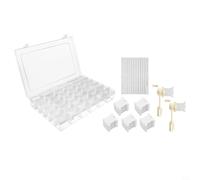 NiuLumea 36-Compartment Embroidery Floss Organizer, Plastic Storage Case for Cross Stitch, Sewing Threads and Craft Accessories
