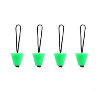 NiuLumea 4 Pack Silicone Drain Hole Cover Kit with Pull Rope, Waterproof for Kayak Canoe Yacht Boat, 34mm to 1.5 Inch, Black(Green)