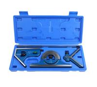 NiuLumea 4 Pcs 180 Degree Bevel Protractor Angle Combination Set Square Ruler, for Stainless Steel, Blue, 33 x 13.5 x 4 cm, Machinery and Textile Industry