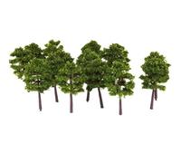NiuLumea 40Pcs Deep Green Model Trees N Gauge Railway Building Scenery Layout, 1/250 for Scale, Approx 5cm Height, Plastic Miniature Tree Set Model Train, Sand Table, Architecture and Landscape Displ
