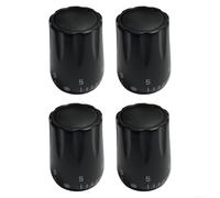 NiuLumea 4PCS Handwheel Knobs for Manifold & Radiator Valves, 46x35mm M30x1.5 Thread Black/White Plastic Replacement for Thermostatic Valve Control(Black)