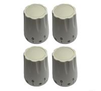 NiuLumea 4PCS Handwheel Knobs for Manifold & Radiator Valves, 46x35mm M30x1.5 Thread Black/White Plastic Replacement for Thermostatic Valve Control(White)