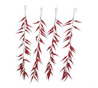 NiuLumea 5-Pack Simulated Chili Pepper Hanging Strings, 50-55cm Artificial for Red Green Pepper Garland Farmhouse Kitchen Decor, Rustic Dining Room Wall Ornament and Photography Props(C)