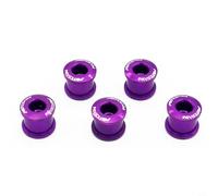 NiuLumea 5Pcs Mountain for Bike Chainring Bolts, for CNC 7075 Aluminum Alloy Crank Screws, Ultralight Single Disc Nails for Bicycle, 4.9mm/6.4mm Length(6.4MM Purple)