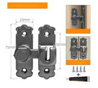 NiuLumea 90/180 Degree Flip Latch Sliding Barn Doors, No-Drill Mount Lock with Aluminum Alloy Construction, Black/Gold/Silver/Gray/White