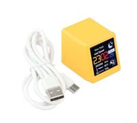 NiuLumea ABS Digital Weather Clock 1.54 Screen White Yellow(Yellow)