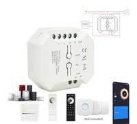 NiuLumea AC Triac Dimmer Switch Dimmable LED Drivers 110-220V, 154W@110V / 308W@220V, Push-Button & Remote Control, 0C100% Smooth Flicker- Dimming, Fits 8686mm Box