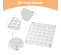 NiuLumea Acrylic Seashell Display Box with 36 Grids for Shells, Stones, Crystals and Nail Art Gems Clear Storage Case 12x12cm Portable Travel-Friendly Design