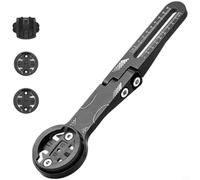 NiuLumea Adjustable for Bicycle Computer Mount Handlebar, Aluminum Alloy Stem Extension Bracket Road MTB, Lightweight(Black)