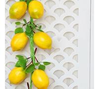 NiuLumea Artificial Lemon String 52 cm, PU Simulation Fruit Decor for Garden Wall Home Restaurant Hotel Display, 2 Pack with 8 Lemons Each
