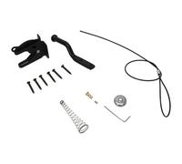 NiuLumea Automatic Self-Locking Fence Latch with Rope, for Heavy Duty Metal Gate Lock, Spring Loaded Garden Pool Security, Install, for Black